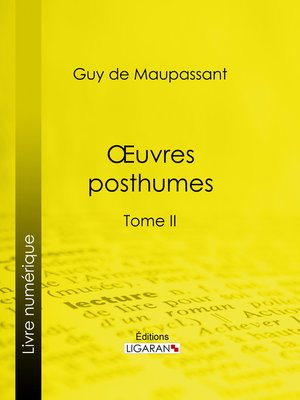 cover image of Oeuvres posthumes